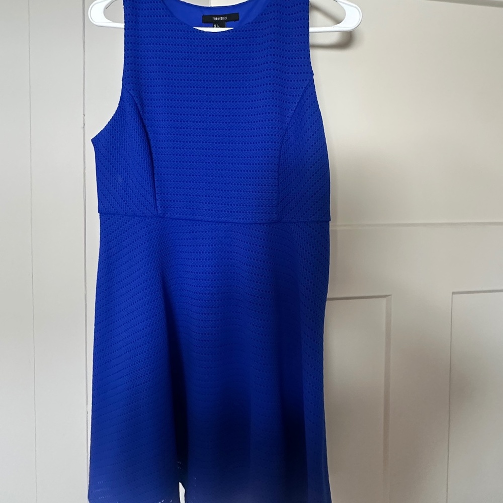 Blue sleeveless dress